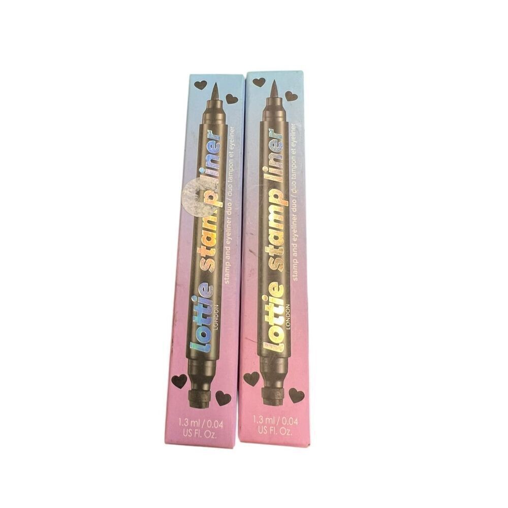 2 Lottie London Stamp Liner Heart Stamp and eyeliner LSL010 black